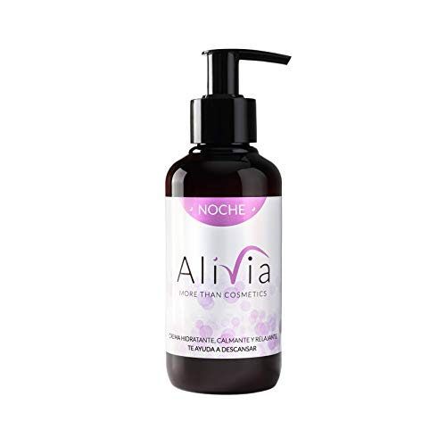 Crema hidratante corporal multifuncional NOCHE: Hidratación, alivio del dolor muscular y articular, ayudando al descanso, con melatonina y lavanda. ALIVIA, cosmética natural para sentirse bien. 200 ml