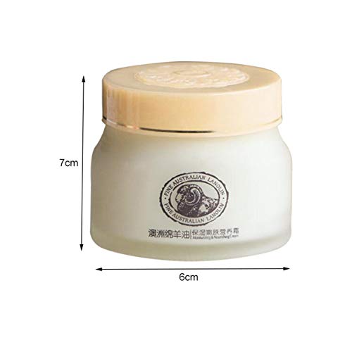 Crema Laikou Crema de Placenta de Oveja Contiene Ácido Hialuron Aloe Vera Curacao Cuidado de la Piel Crema de Aceite de Lanolina Australiana - Blanco