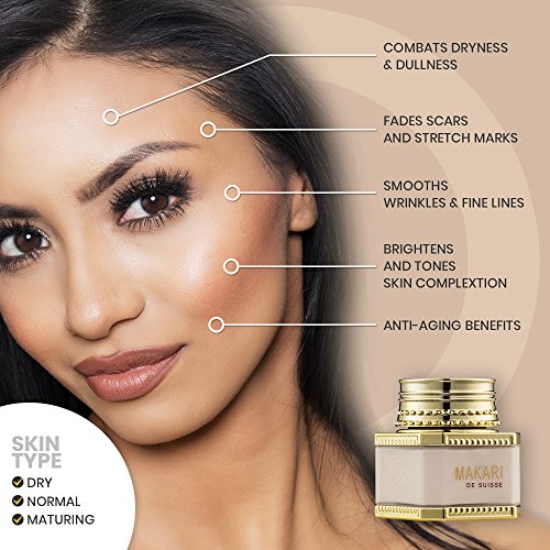 Crema Nocturna para la Piel de 3.38 fl.oz de la línea Classic de Makari – Crema Hidratante, Aclaradora y Brillante - Régimen de Regulación Nocturno para Marcas Oscuras, Cicatrices y Hiperpigmentación