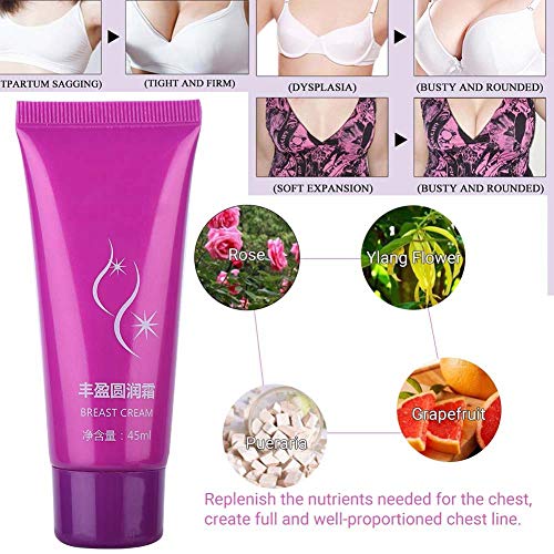 Crema Reafirmantes de Senos, Crema Reafirmante y Crema de Elevación Natural para la Belleza del Cuerpo, Tersura y Firmeza de la piel Crema Busto y Escote - 45g