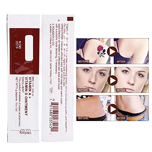 Crema Reparadora de Tatuajes - Delaman Vitamin A&D Gel Crema para Ungüentos, Maquillaje Permanente Tattoo Repair Aftercare Recovery, Set de 10 (Color : Blanco)