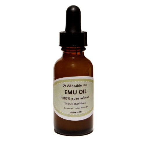 Cremoso aceite de Emu by Dr. Adorable 100% puro y natural Organic 0,5 oz con cuentagotas de cristal