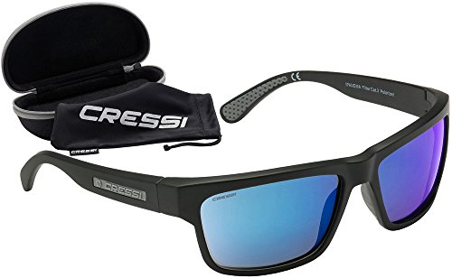 Cressi Ipanema Sunglasses Gafas de Sol, Unisex Adulto, Gris Oscuro/Lentes Azul Espejo, Talla única