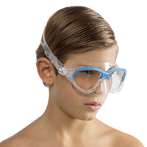 Cressi Kids Moon, Gafas de Snorkel Buceo para Niños de 7-15 anos, Azul