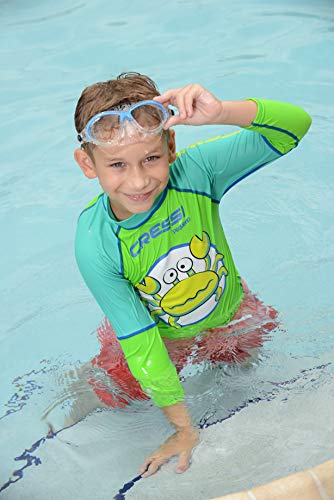 Cressi Kids Moon, Gafas de Snorkel Buceo para Niños de 7-15 anos, Azul