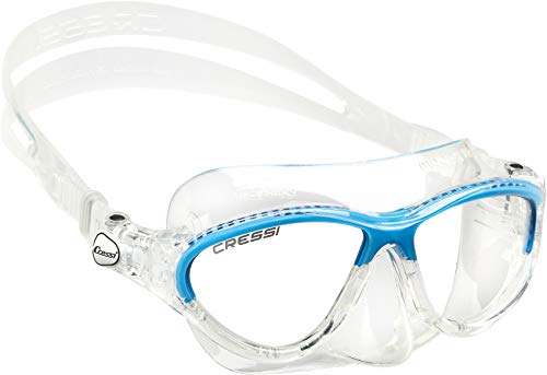 Cressi Kids Moon, Gafas de Snorkel Buceo para Niños de 7-15 anos, Azul