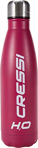 Cressi Water Bottle H20 Stainless Steel Botella Deportiva de Acero Inoxidable, Unisex Adulto, Rosa, 500 ML