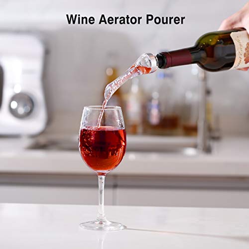 CRITIRON Sacacorchos Eléctrico Inalámbrico para Vino, con Aireador Pourer, Cortador de Aluminio, Bomba de Vacío para Ahorro de Vino, 4 Tapones de Vino, Halloween y Navidad, Amantes del Vino
