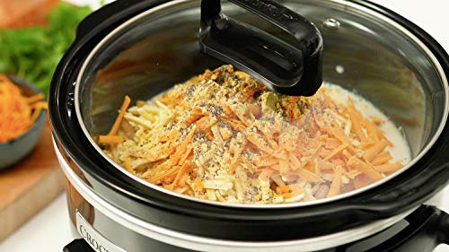 Crock-Pot CSC061X Olla de cocción lenta digital para preparar todo tipo de recetas, óptimo si cocinas para ti solo o para dos, 2.4 litros, Negro/Cromado