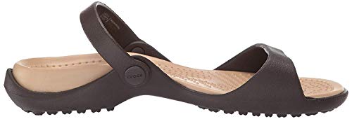 Crocs Cleo, Sandalias de Punta Descubierta para Mujer, Marrón (Espresso/Gold 23q), 37/38 EU