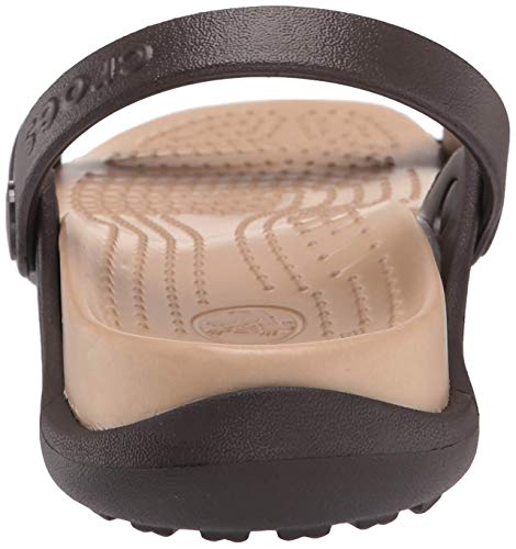 Crocs Cleo, Sandalias de Punta Descubierta para Mujer, Marrón (Espresso/Gold 23q), 37/38 EU