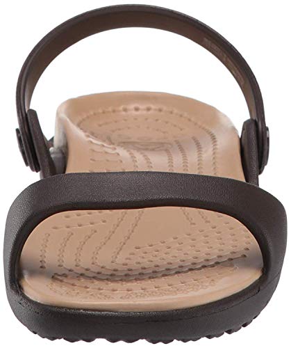 Crocs Cleo, Sandalias de Punta Descubierta para Mujer, Marrón (Espresso/Gold 23q), 37/38 EU