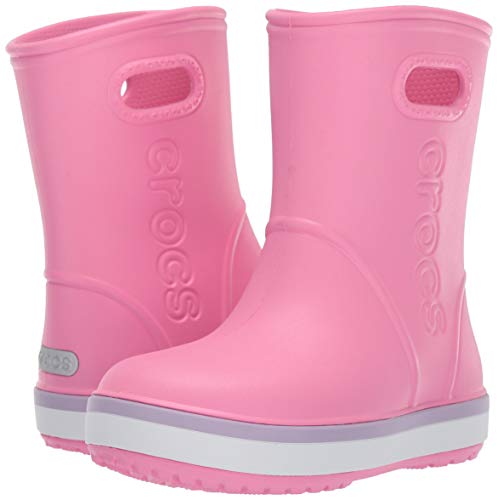 Crocs Crocband Rain Boot Kids, Botas de Agua Unisex Niños, Rosa (Pink Lemonade/Lavender 6qm), 32/33 EU