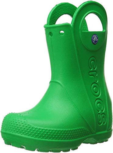 Crocs Handle It Rain Boot K, Botas de Agua Unisex Niños, Verde (Grass Green), 28/29 EU
