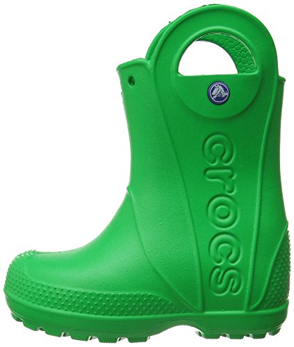 Crocs Handle It Rain Boot K, Botas de Agua Unisex Niños, Verde (Grass Green), 30/31 EU