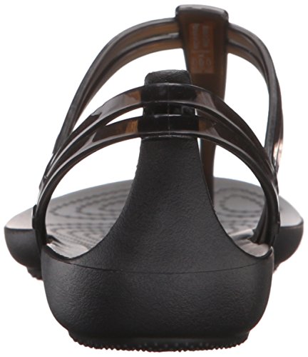 Crocs Isabella T Strap, Sandalias para Mujer, Negro (Black), 38/39 EU