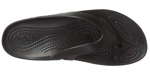Crocs Kadee II Flip Women, Chanclas para Mujer, Negro (Black), 37/38 EU