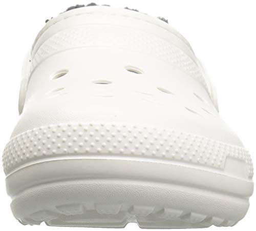 Crocs Men's Women's Classic Lined Clog | Warm and Fuzzy Slippers, Obstrucción Unisex Adulto, Blanco grisáceo, 49/51 EU
