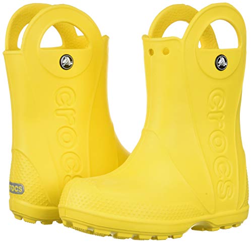 Crocs Unisex - Niños Handle It Rain Boot K, Amarillo (Yellow), 27/28 EU