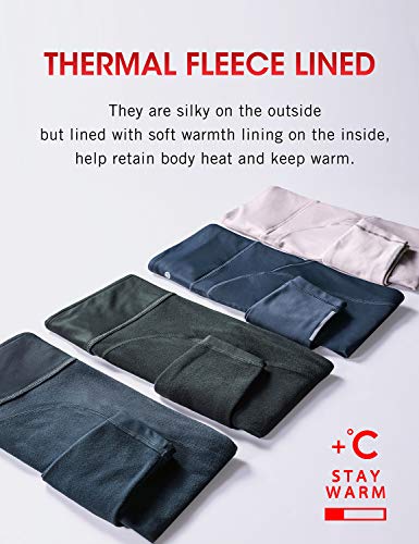 CRZ YOGA Mujer Deportivos Térmicos Forro Leggings Fitness Pantalones con Bolsillos Laterales-71cm Fase Lunar 38
