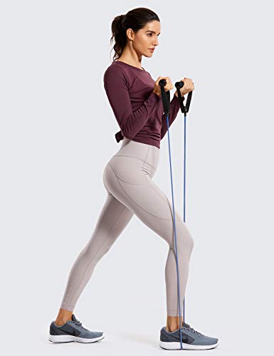 CRZ YOGA Mujer Naked Feeling Leggings Deportivas Cintura Alta Yoga Fitness Pantalones con Bolsillo-63cm Fase Lunar 38