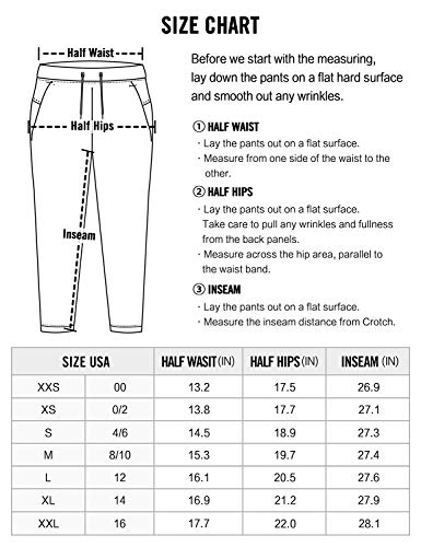 CRZ YOGA - Pantalones Deportivos Casuales con Bolsillo para Mujer -71cm Negro 38