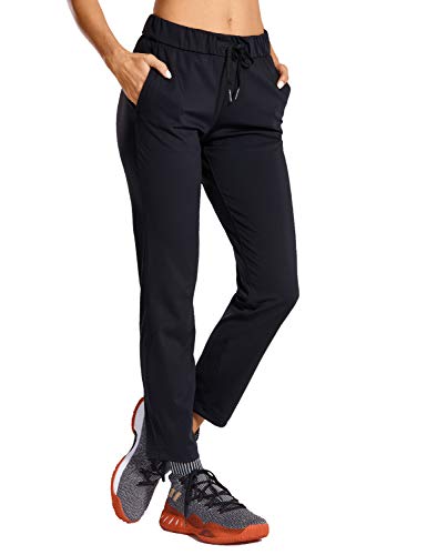 CRZ YOGA - Pantalones Deportivos Casuales con Bolsillo para Mujer -71cm Negro 38