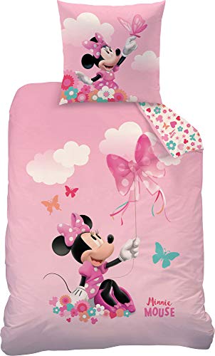 CTI Ropa de Cama Reversible Castor - Rosa, 135x200 cm (80x80 cm)