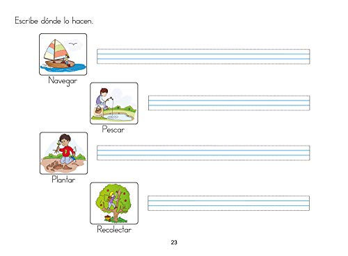 Cuaderno vocabulario visual: Acciones | Aprender Vocabulario Educación Primaria | tarjetas ilustradas con Acciones
