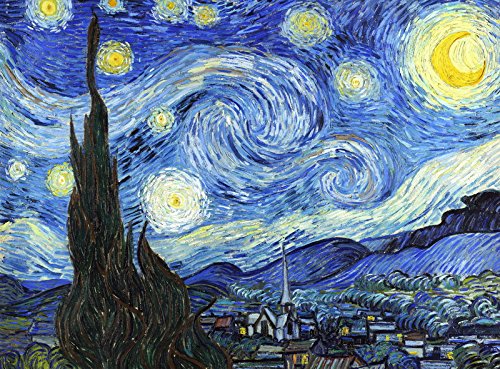 Cuadro Canvas La Noche Estrellada de Vincent Willem Van Gogh - Calidad HQ - 95 x 70