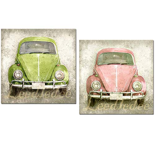 Cuadros decoración madera Volkswagen Escarabajo 24x24x7 para decorar el baños la cocina el dormitorio rincones etc. Con polímero protector y cinta adhesiva doble cara. Fácil instalación.