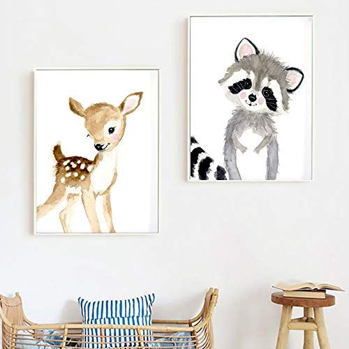 Cuadros Lienzo 30x40 Animales Elefante Bebe Laminas Habitacion Infantiles Niños Regalos DIN A3 Sin Marco