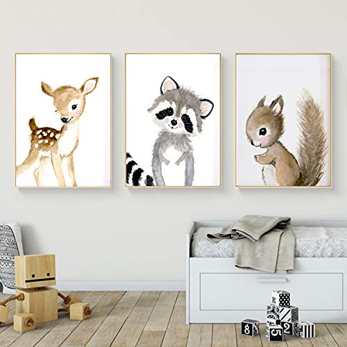 Cuadros Lienzo 30x40 Animales Elefante Bebe Laminas Habitacion Infantiles Niños Regalos DIN A3 Sin Marco