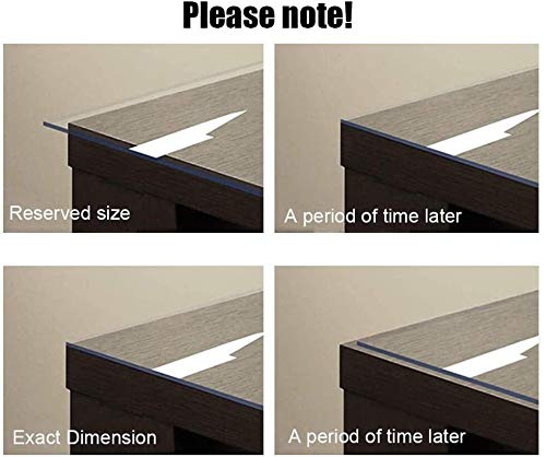 Cubierta de mesa de plástico transparente película protectora transparente acrílica para mesa, superficie de muebles, escritorio, mesa de cocina ( Color : 1.5mm , Size : 70x150cm )