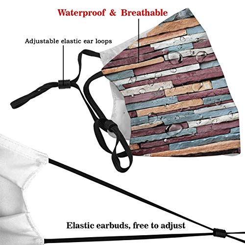 Cubierta de nariz reutilizable unisex Impresión retra abstracta de las piedras coloreadas Tapones para el polvo Tapones para los oídos ajustables