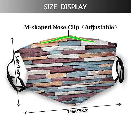 Cubierta de nariz reutilizable unisex Impresión retra abstracta de las piedras coloreadas Tapones para el polvo Tapones para los oídos ajustables