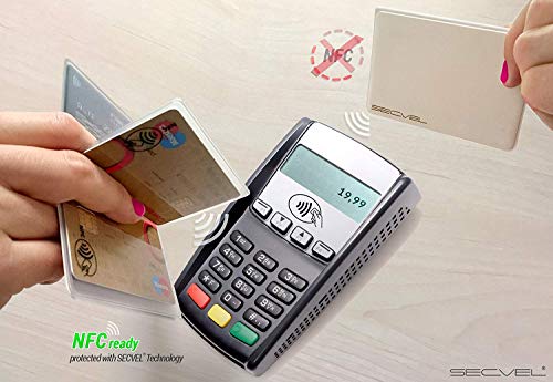 Cubierta Protectora Probada y patentada por TÜV Protección de Tarjeta para 6 Tarjetas CF+ Marrón | Bloqueador RFID NFC | Blindaje de Campo magnético | Jammers para Tarjeta de crédito, de Identidad