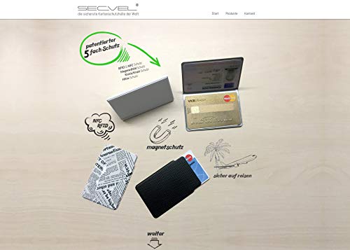 Cubierta Protectora Probada y patentada por TÜV Protección de Tarjeta para 6 Tarjetas CF+ Marrón | Bloqueador RFID NFC | Blindaje de Campo magnético | Jammers para Tarjeta de crédito, de Identidad
