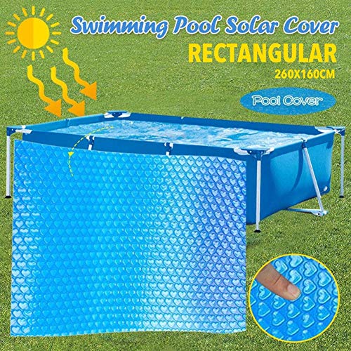 Cubierta Solar Ovalada/Rectangular Azul de 4 pies por 15 pies | Manta de Lona Solar térmica para Piscinas enterradas y elevadas | Use el Sol para Calentar el Agua de la Piscina