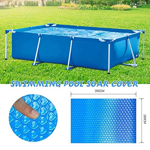 Cubierta Solar Ovalada/Rectangular Azul de 4 pies por 15 pies | Manta de Lona Solar térmica para Piscinas enterradas y elevadas | Use el Sol para Calentar el Agua de la Piscina