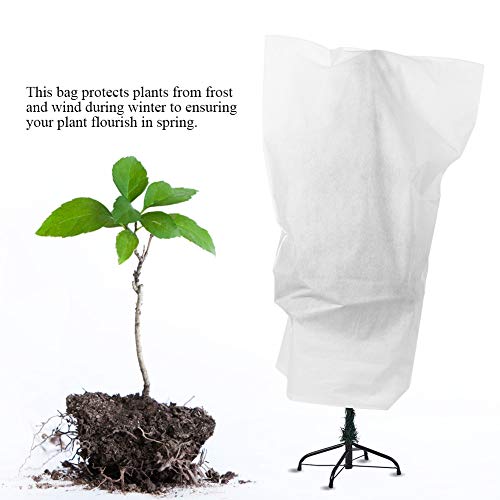 Cubierta Vegetal para El Invierno, Tela No Tejida Reutilizable, a Prueba De Viento, Frío, Escarcha Bolsa Protectora Envoltura Manta Cálida Bolsa para Flores Arbustos Árboles Planta(90 * 150cm)
