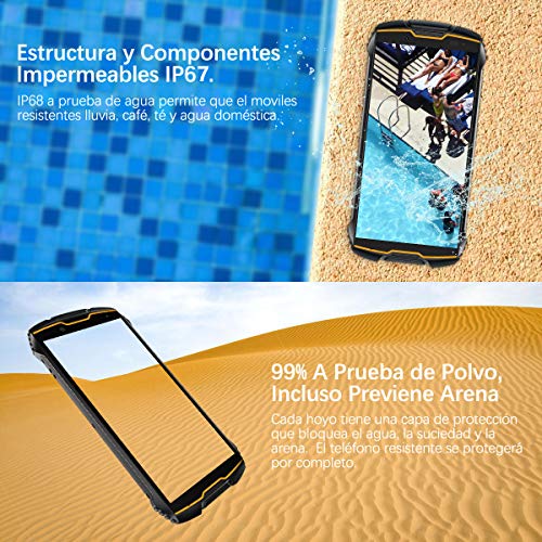 CUBOT King Kong Mini 4G Dual SIM Telefono Móvil Libre Antigolpes IP65 4.0 Pulgadas, 3GB RAM y 32GB ROM, Android 9.0, 2000mAh Batería Type-C, Resistentes Dual Cámara 13MP+8MP Smartphone (Naranja)