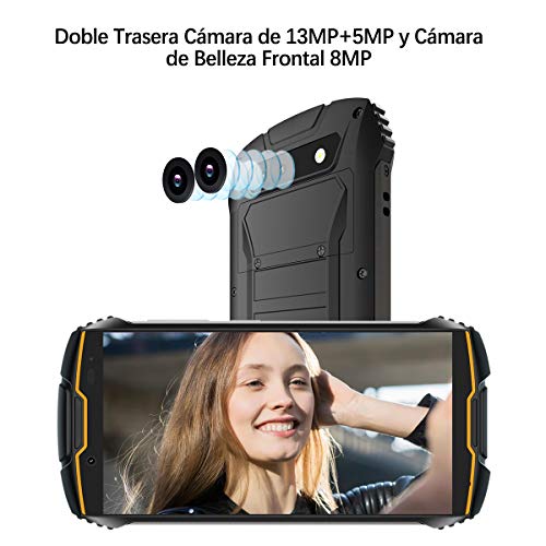 CUBOT King Kong Mini 4G Dual SIM Telefono Móvil Libre Antigolpes IP65 4.0 Pulgadas, 3GB RAM y 32GB ROM, Android 9.0, 2000mAh Batería Type-C, Resistentes Dual Cámara 13MP+8MP Smartphone (Naranja)