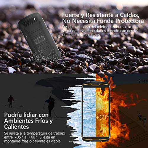 CUBOT King Kong Mini 4G Dual SIM Telefono Móvil Libre Antigolpes IP65 4.0 Pulgadas, 3GB RAM y 32GB ROM, Android 9.0, 2000mAh Batería Type-C, Resistentes Dual Cámara 13MP+8MP Smartphone (Naranja)