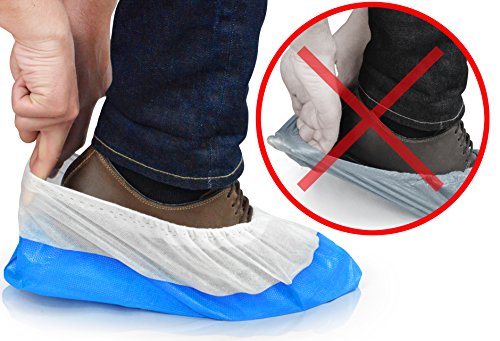 Cubrezapatos de larga durabilidad con suela antideslizante, a prueba de agua y extra fuerte(9,6g) | Urban Medical | Talla única | Tela resistente | Desechable | en paquetes de 100 unidades |