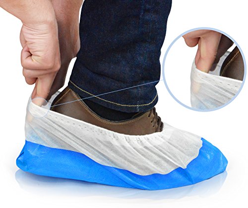 Cubrezapatos de larga durabilidad con suela antideslizante, a prueba de agua y extra fuerte(9,6g) | Urban Medical | Talla única | Tela resistente | Desechable | en paquetes de 100 unidades |