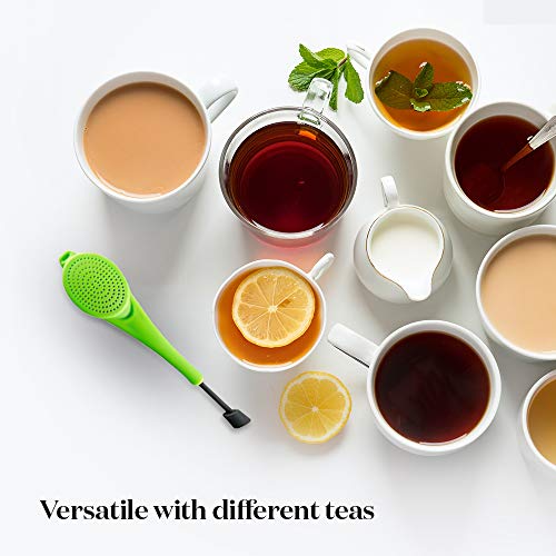 Cuchara colador de té | Innovador colador de té de una taza para té suelto | infusor de té suelto | tamiz pequeño | filtro de té | alternativa a bolsas de té vacías o infusores de té o té