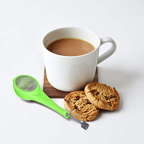 Cuchara colador de té | Innovador colador de té de una taza para té suelto | infusor de té suelto | tamiz pequeño | filtro de té | alternativa a bolsas de té vacías o infusores de té o té