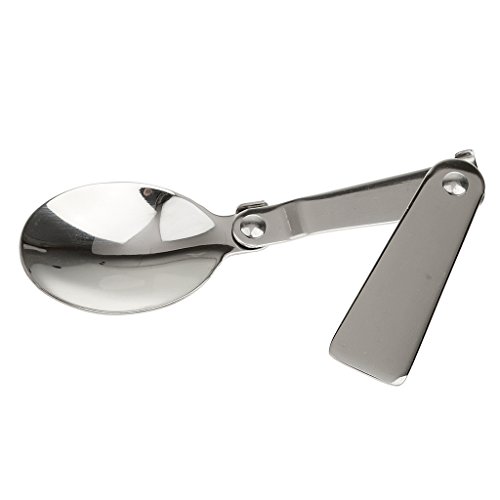 Cuchara De Acero Inoxidable Plegable Al Aire Libre para IR De Excursión De Picnic Comida Al Aire Libre Artículos De Mesa