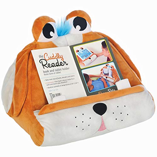 CuddlyReaders, Atril, cojín de Lectura para Libros, iPad, Tablet, eReader, Soporte sofá de Descanso, Idea de Regalo para niños - Modelo Puppy Pete